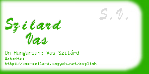 szilard vas business card