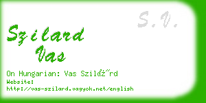 szilard vas business card